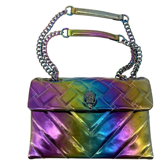 Kurt Geiger Kensington Rainbow Quilted Leather Eagle Chain Shoulder Bag Designer - Picture 8 of 16